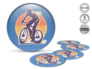 Rim Stickers Sport Domed Racing Logo Edition